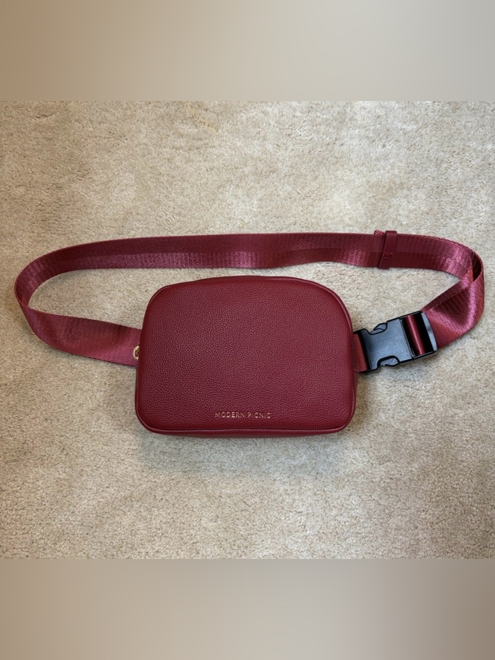MODERN PICNIC Burgundy Fanny Pack Waist Bag